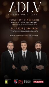 Concert caritabil Ad Libitum Voices, în sprijinul copiilor cu autism din Bihor