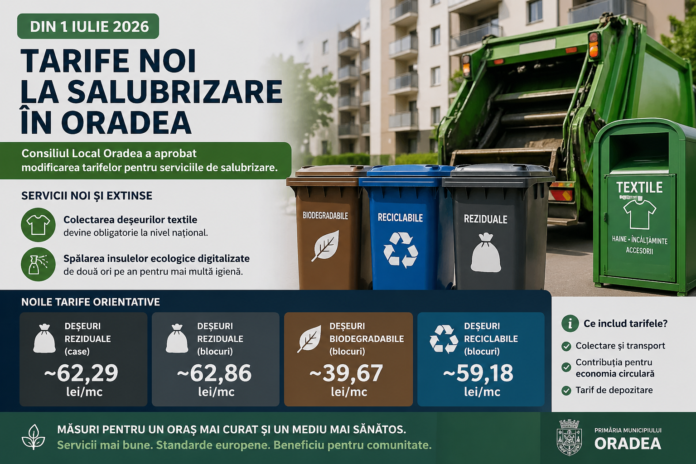 Noile tarife de salubrizare Oradea