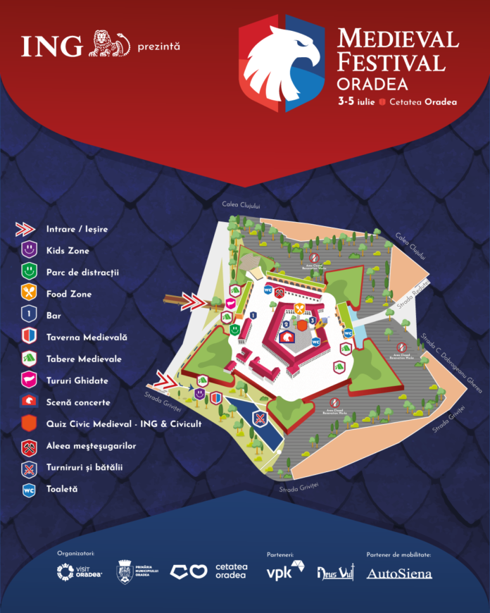 Festivalul Medieval - harta