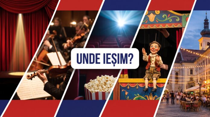 Colaj Unde ieșim în Oradea: teatru, filarmonică, cinema, teatru de păpuși și terase în centrul orașului